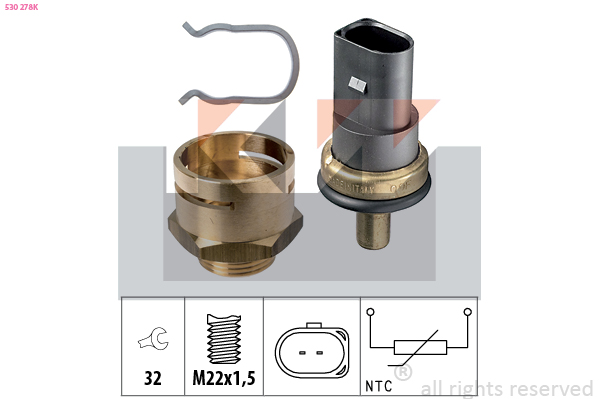 Senzor,temperatura lichid de racire 530 278K KW